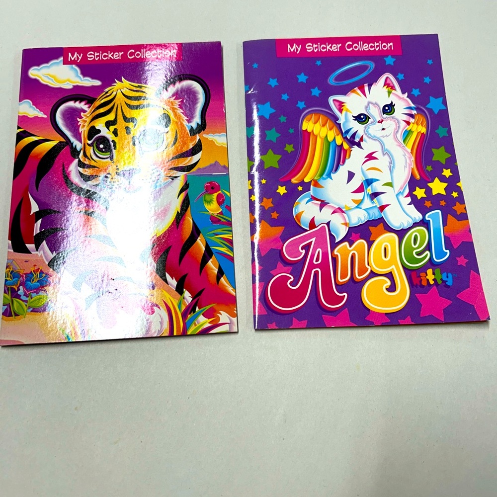 Lisa Frank My Sticker Collection books Angel Kitty/ Forrest